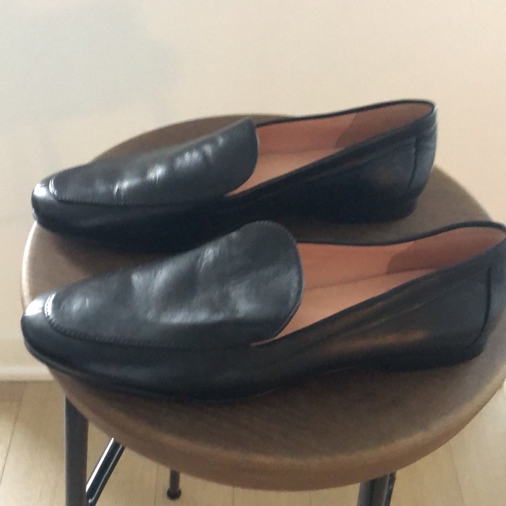 J. Crew black leather loafers - NWOT